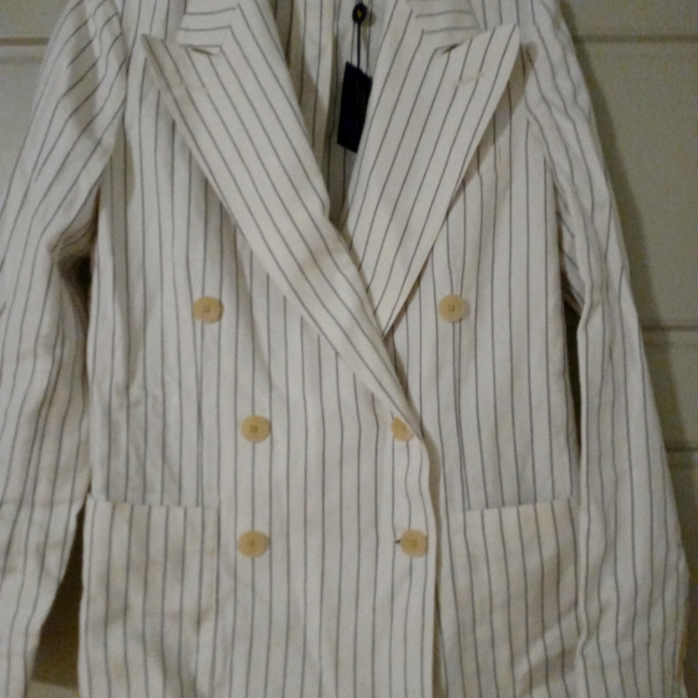 Ralph Lauren blazer White/Navy Pinstripe